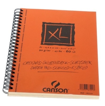 BLOC XL CROQUIS A5 90gr.ESPIRAL LLARG 60 FULLS