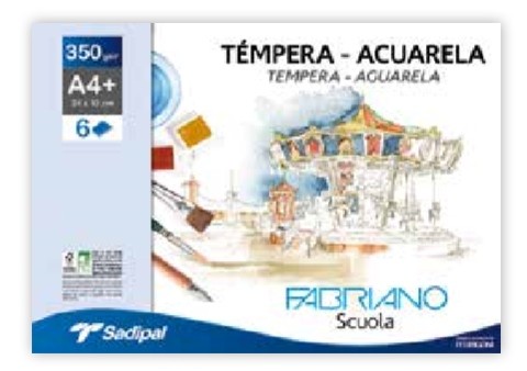 PACK FABRIANO 350gr.A4+  6 FULLS