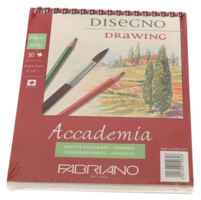 BLOC ACCADEMIA 200gr.A5 30 FULLS