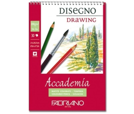 BLOC ACCADEMIA 200gr.A4 30 FULLS