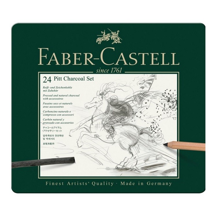 PITT FABER-CASTELL 24 PECES CARBÓ