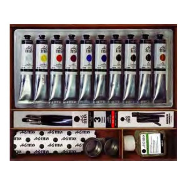 CAIXA ACRILICS TITAN 10 TUBS 60ml