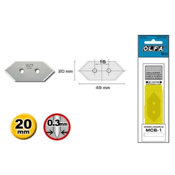 MCB-1 OLFA RECANVI PER MC45 5fulles