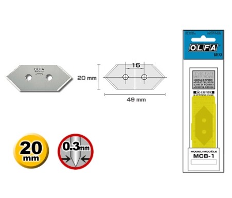 MCB-1 OLFA 5 FULLES PER CUTER 45º