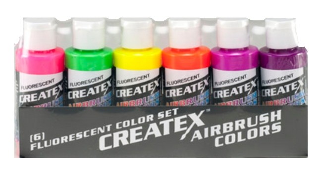 SET 6 COLORS FLUORESCENTS 60ML
