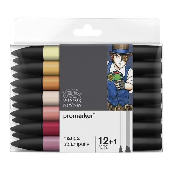 SET 12+1 PROMARKER MANGA STEAM PUNK