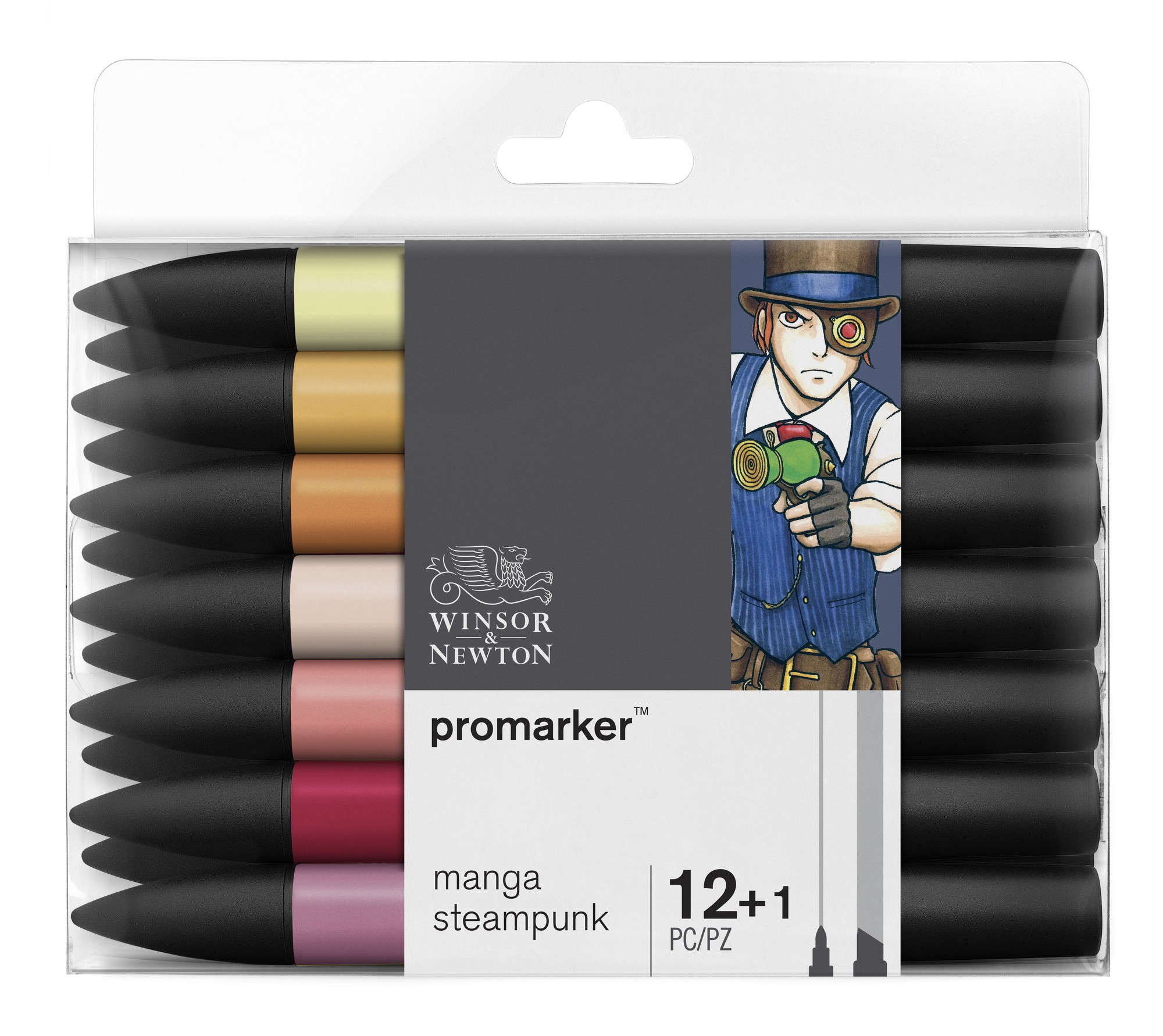 SET 12+1 PROMARKER MANGA STEAM PUNK