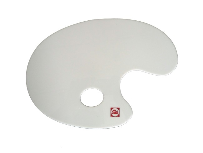 PALETA PLÀSTIC LLISA OVAL. 25x35