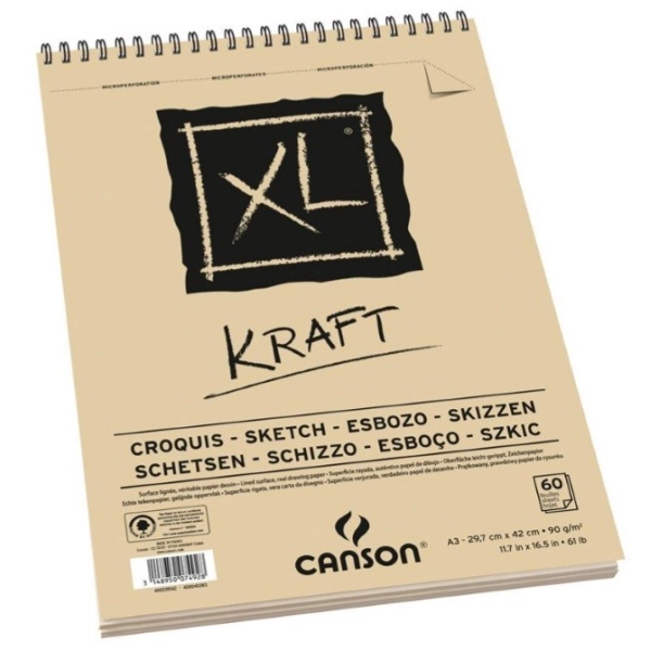 BLOC XL KRAFT A3 90gr. 60 FULLS