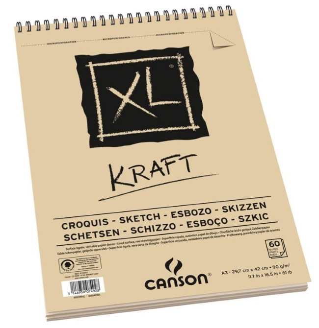 BLOC XL KRAFT A3 90gr. 60 FULLS