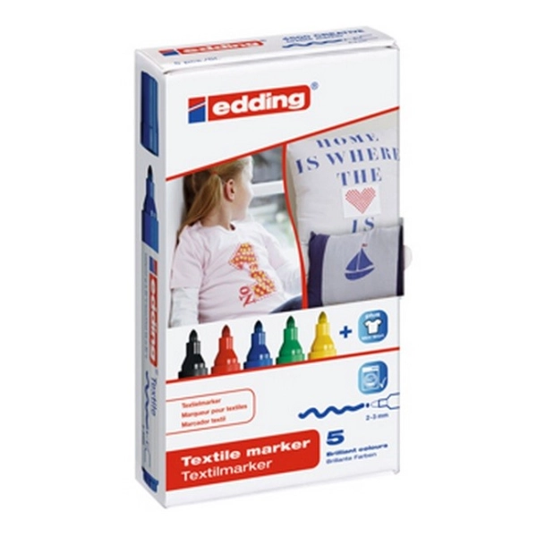 SET 5 RETOLADORS EDDING 4500 TEXTIL