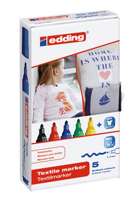 SET 5 RETOLADORS EDDING 4500 TEXTIL