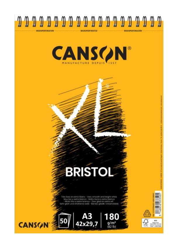 BLOC XL BRISTOL A3 180 gr.50 FULLS