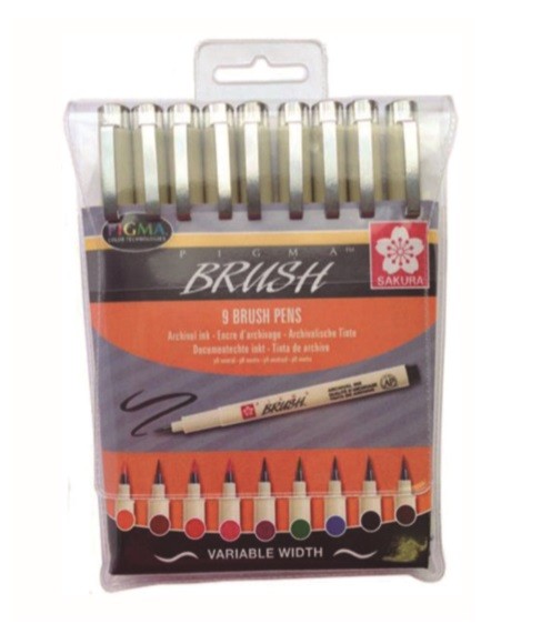 SET 9 RETOLADORS PIGMA BRUSH 