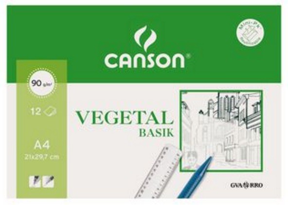 PACK VEGETAL 90gr. A4   12 FULLS