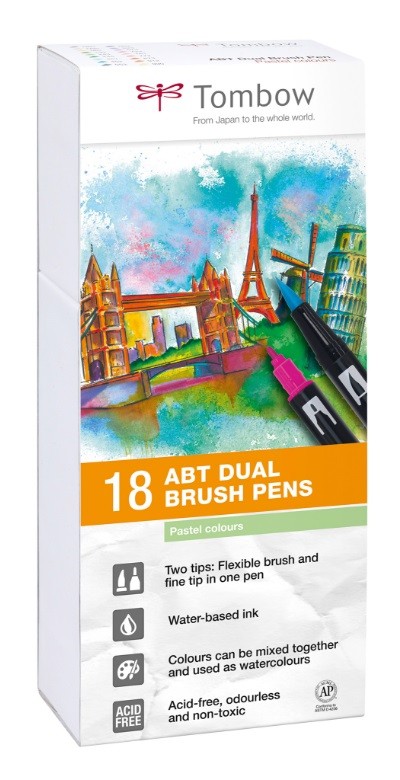 TOMBOW SET 18 COLORS PASTEL