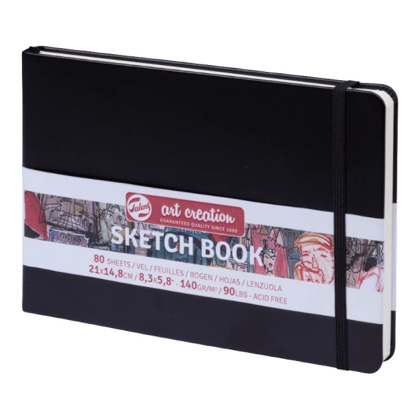BLOC ARTCREATION NEGRE A5 HORIZONTAL