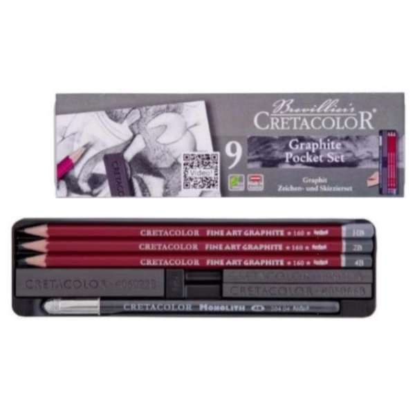 CRETACOLOR GRAPHITE POCKET 9 PECES