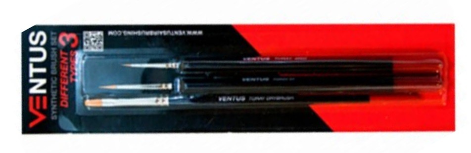 SET 3 PINZELLS VENTUS CURTS TORAI