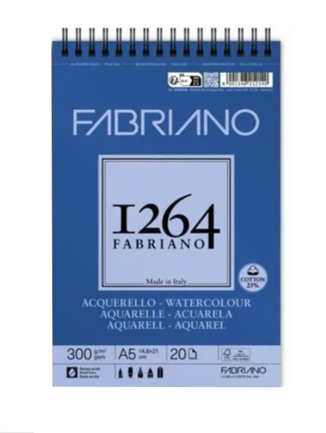BLOC AQUAREL·LA FABRIANO 1264 300gr. A5 20 FULLS