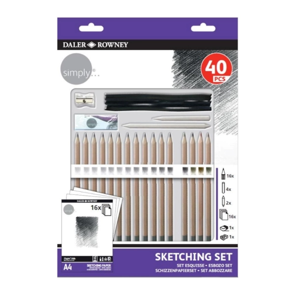 SET DIBUIX DALER&ROWNEY 40 PECES
