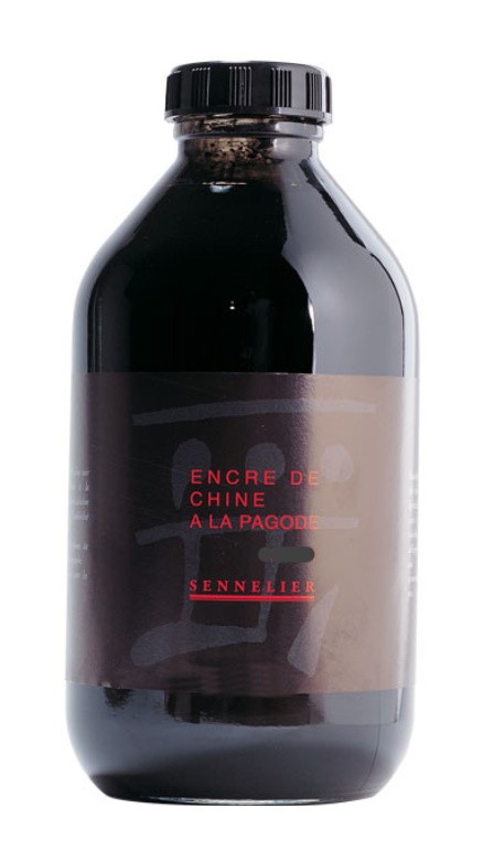 TINTA XINA SENNELIER 250ml-NEGRE