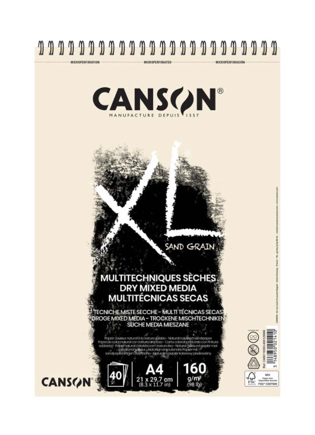 BLOC XL SAND BLANC A4 160gr. 40 FULLS
