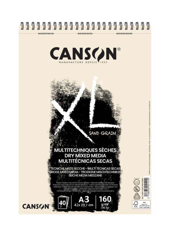 BLOC XL SAND BLANC A3 160gr. 40 FULLS