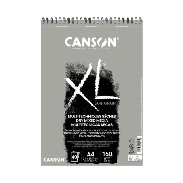 BLOC XL SAND GRIS A4 160gr. 40 FULLS