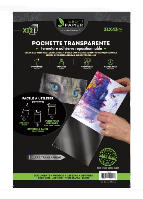 BOSSA CRISTAL 43x31 12 UNITATS