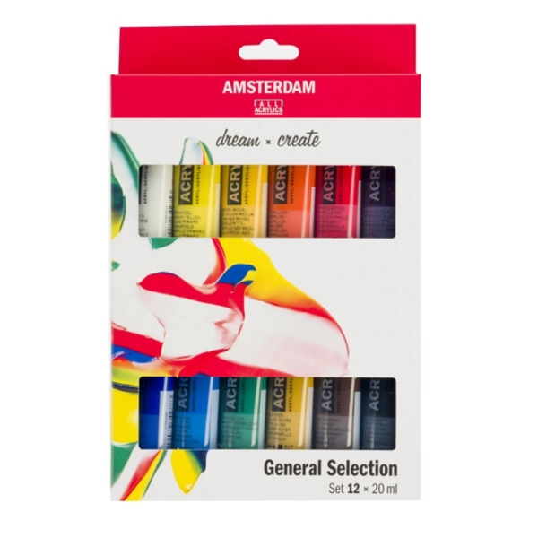 AMSTERDAM ACRILIC 12 TUBS 20ml