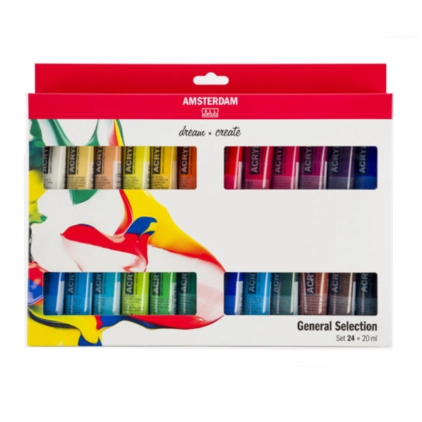 AMSTERDAM ACRILIC 24 TUBS 20ml