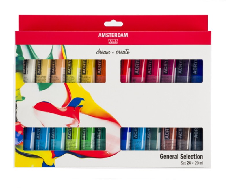 AMSTERDAM ACRILIC 24 TUBS 20ml