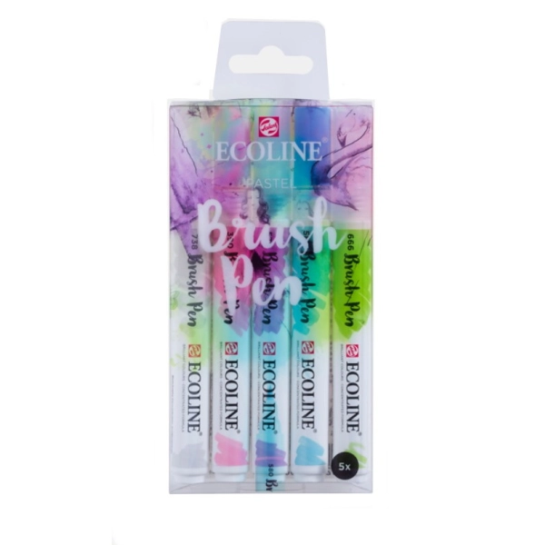 ECOLINE SET 5 RETOLADORS PASTELL