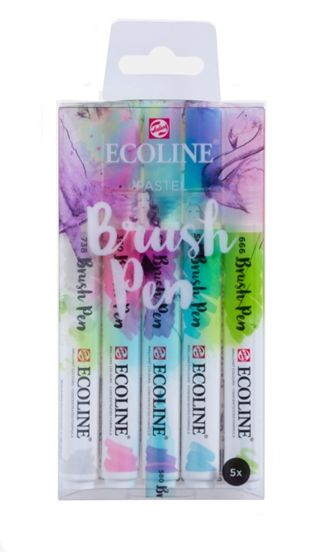 ECOLINE SET 5 RETOLADORS PASTELL