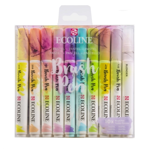 ECOLINE SET 10 RETOLADORS PASTELL