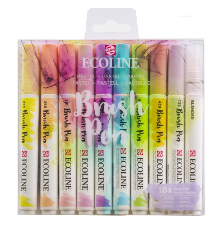 ECOLINE SET 10 RETOLADORS PASTELL