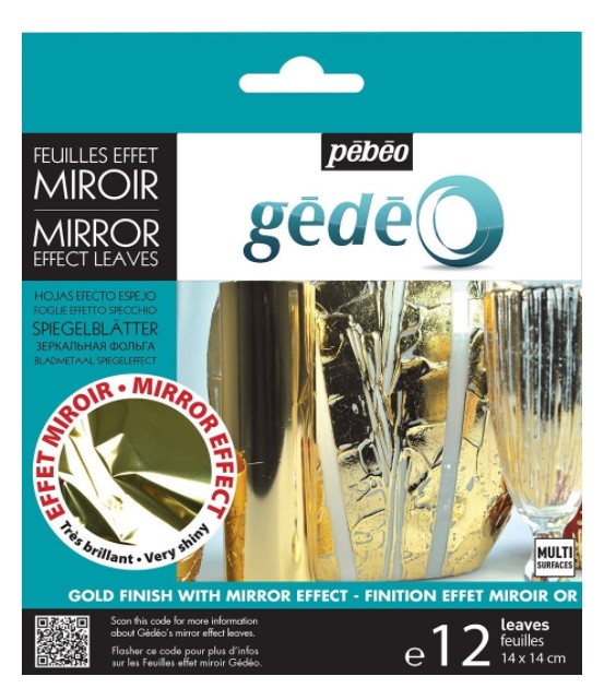 FULLS D'OR EFECTE MIRALL 14x14
