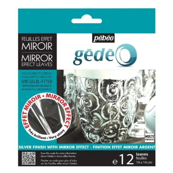 FULLS DE PLATA EFECTE MIRALL 14x14