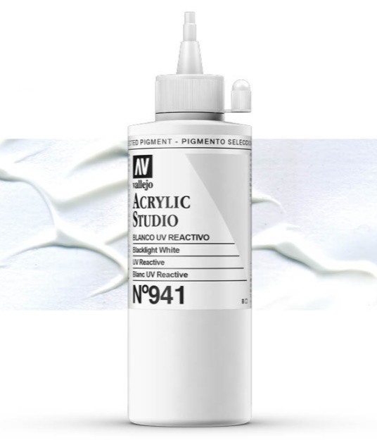 VALLEJO STUDIO 200ml-BLANC UV REACTIU