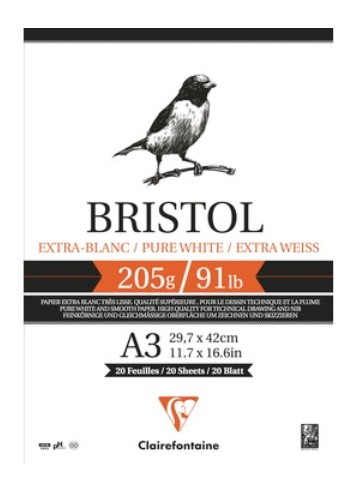 BLOC BRISTOL A3 205 gr. 20 fulls