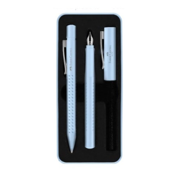 ESTILOGRÁFICA + BOLIGRAF FABER SKY BLUE