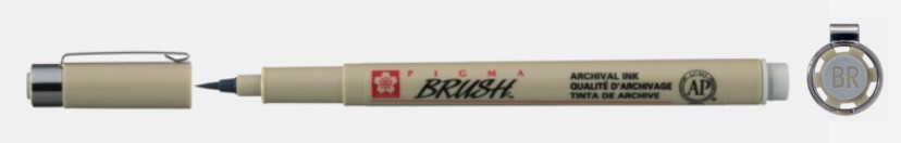 RETOLADOR PIGMA BRUSH - GRIS CLAR
