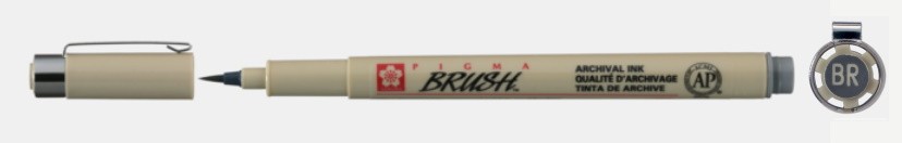 RETOLADOR PIGMA BRUSH - GRIS