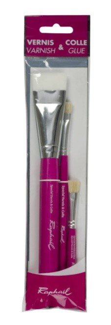 SET 3 PINZELLS VERNIS & COLA