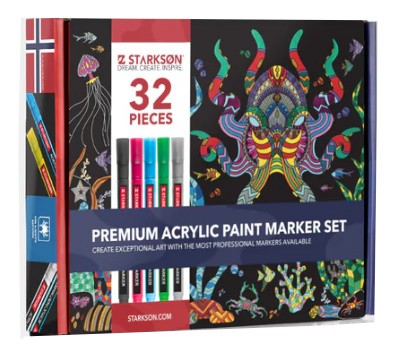 SET RETOLADORS ACRÍLICS 32 PECES