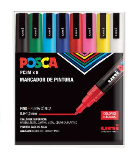 POSCA 8 RETOLADORS 3M BASICS