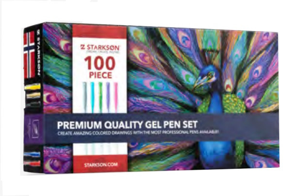 BOLÍGRAFS GEL&GLITTER 100 PECES
