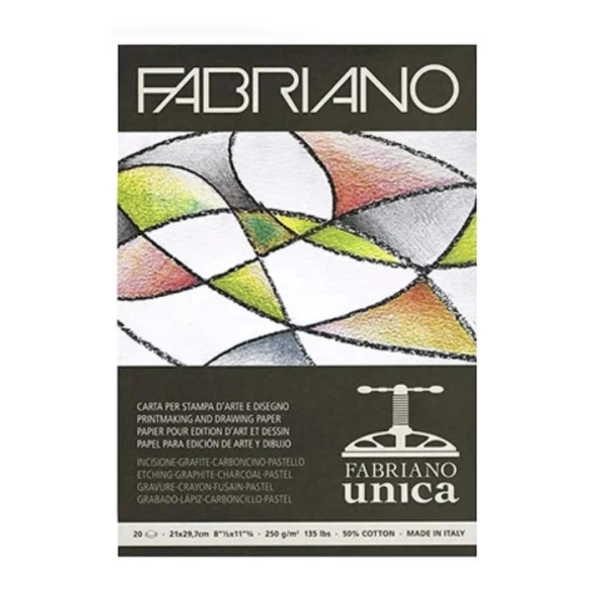 BLOC FABRIANO UNICA A4 250gr. 20 FULLS