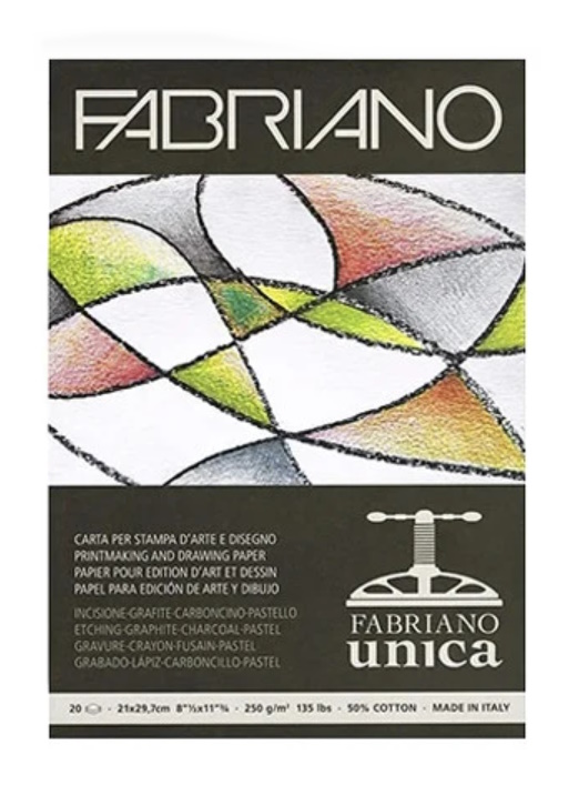 BLOC FABRIANO UNICA A4 250gr. 20 FULLS
